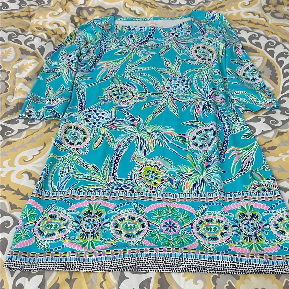 Lilly Pulitzer Vibrant Blue and Green Dress